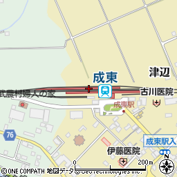 成東駅周辺の地図