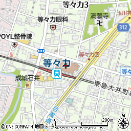 東京都世田谷区等々力3丁目4周辺の地図