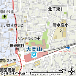 東京都大田区北千束1丁目42-13周辺の地図