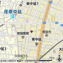 東京都品川区東中延2丁目3-17周辺の地図