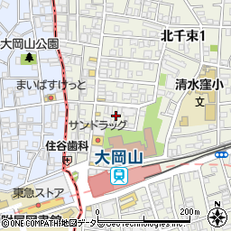 東京都大田区北千束1丁目42周辺の地図