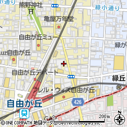 自由が丘アパート周辺の地図