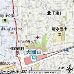 東京都大田区北千束1丁目42-8周辺の地図