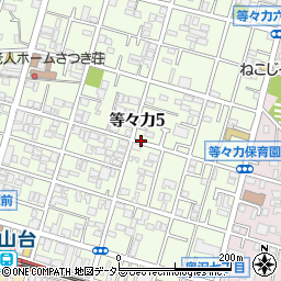 東京都世田谷区等々力5丁目周辺の地図