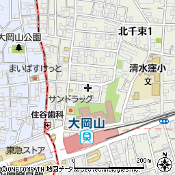 東京都大田区北千束1丁目42-7周辺の地図