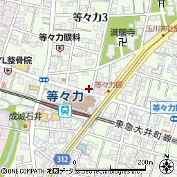 大栄パーク等々力駐車場周辺の地図
