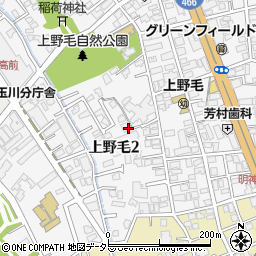 東京都世田谷区上野毛2丁目周辺の地図