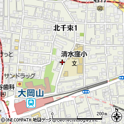 東京都大田区北千束1丁目23-8周辺の地図