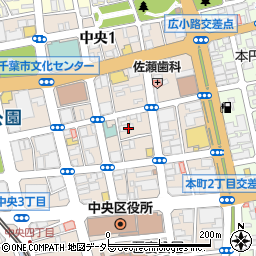 千葉県千葉市中央区中央3丁目7-13周辺の地図
