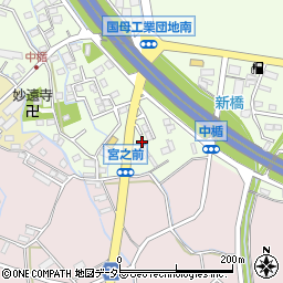 山梨県中央市中楯1282-5周辺の地図