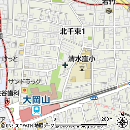 東京都大田区北千束1丁目23-10周辺の地図