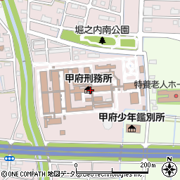 甲府刑務所周辺の地図