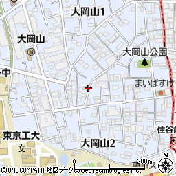 東京都目黒区大岡山周辺の地図