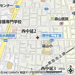 東京都品川区西中延2丁目周辺の地図