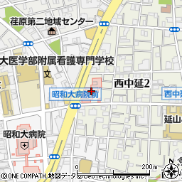 昭和大学病院附属東病院周辺の地図