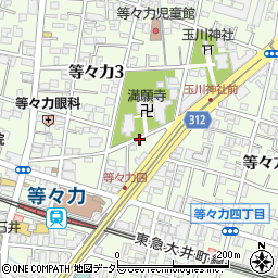 東京都世田谷区等々力3丁目14周辺の地図