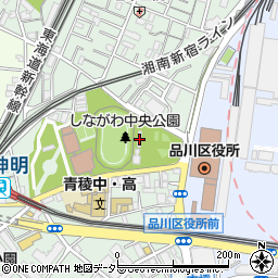 しながわ中央公園トイレ周辺の地図