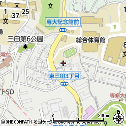 神奈川県川崎市多摩区東三田周辺の地図