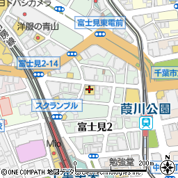 ガスト千葉中央店周辺の地図