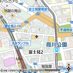 大阪王将千葉中央店周辺の地図