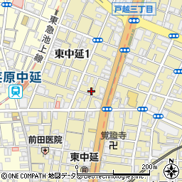 東京都品川区東中延1丁目12-3周辺の地図