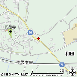 千葉県山武市和田周辺の地図