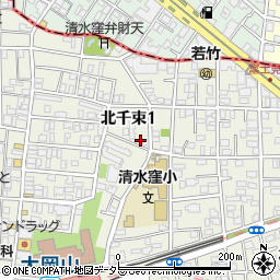 東京都大田区北千束1丁目24-8周辺の地図