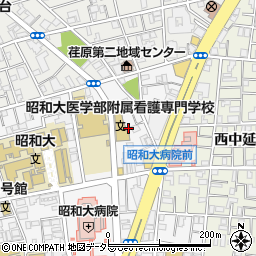 東京都品川区旗の台1丁目2周辺の地図
