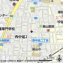 東京都品川区西中延周辺の地図