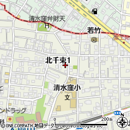 東京都大田区北千束1丁目24周辺の地図