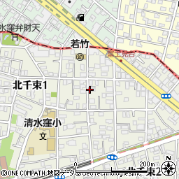 東京都大田区北千束1丁目12-14周辺の地図