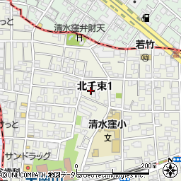東京都大田区北千束1丁目35周辺の地図