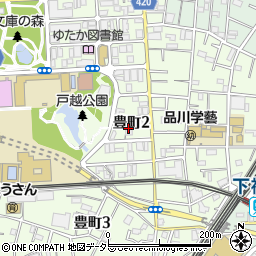 東京都品川区豊町2丁目4周辺の地図