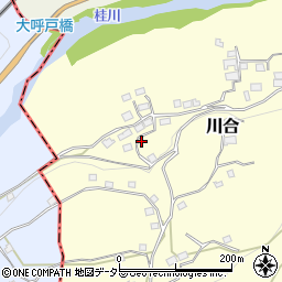 山梨県上野原市川合3612周辺の地図