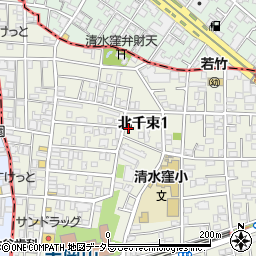 東京都大田区北千束1丁目35-5周辺の地図