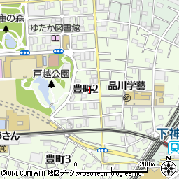東京都品川区豊町2丁目4-4周辺の地図