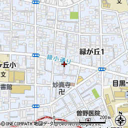東京都目黒区緑が丘周辺の地図