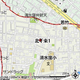 東京都大田区北千束1丁目35-6周辺の地図