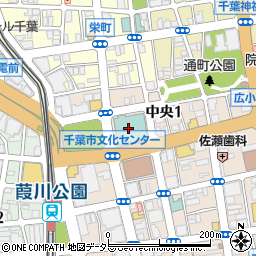 千葉中央ツインビル１号館駐車場周辺の地図