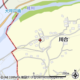 山梨県上野原市川合3600周辺の地図