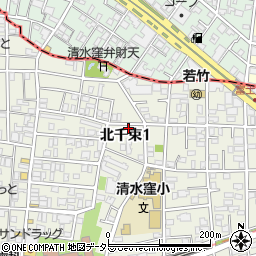 東京都大田区北千束1丁目35-10周辺の地図