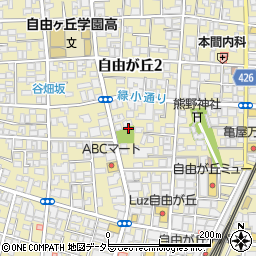 東京都目黒区自由が丘周辺の地図