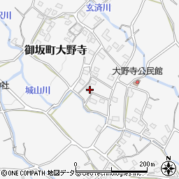 山梨県笛吹市御坂町大野寺1536周辺の地図