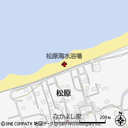 松原海水浴場周辺の地図