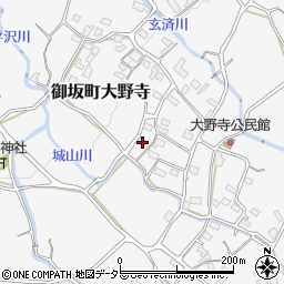 山梨県笛吹市御坂町大野寺1539周辺の地図