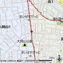 らーめん専科大岡山 しま坂周辺の地図