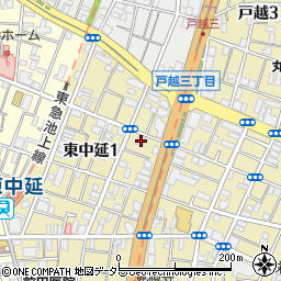 東京都品川区東中延1丁目5-2周辺の地図
