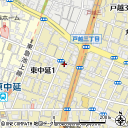 東京都品川区東中延1丁目5-1周辺の地図