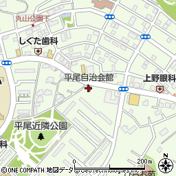 平尾自治会館周辺の地図
