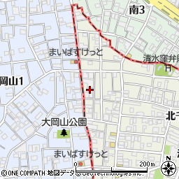 東京都大田区北千束1丁目59-8周辺の地図